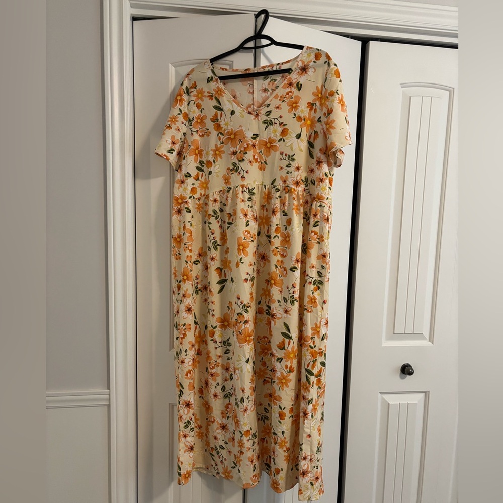 Floral Cream Dress